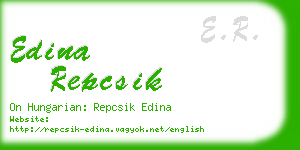 edina repcsik business card